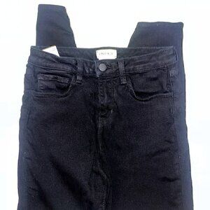 L’AGENCE Andrea High Rise Skinny Ankle Jeans Black size 24